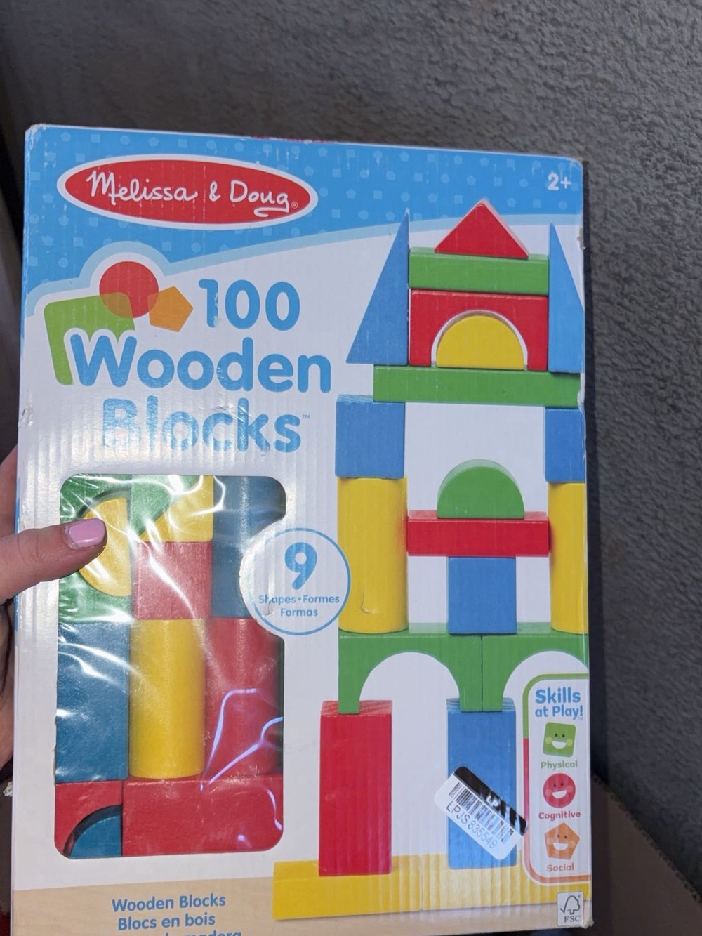 Melissa & Doug 100 Wooden Blocks - Multicolor: new in box